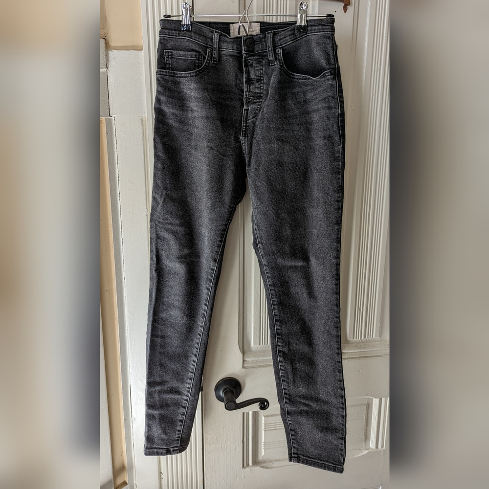 Everlane High-Rise Skinny Button Jeans